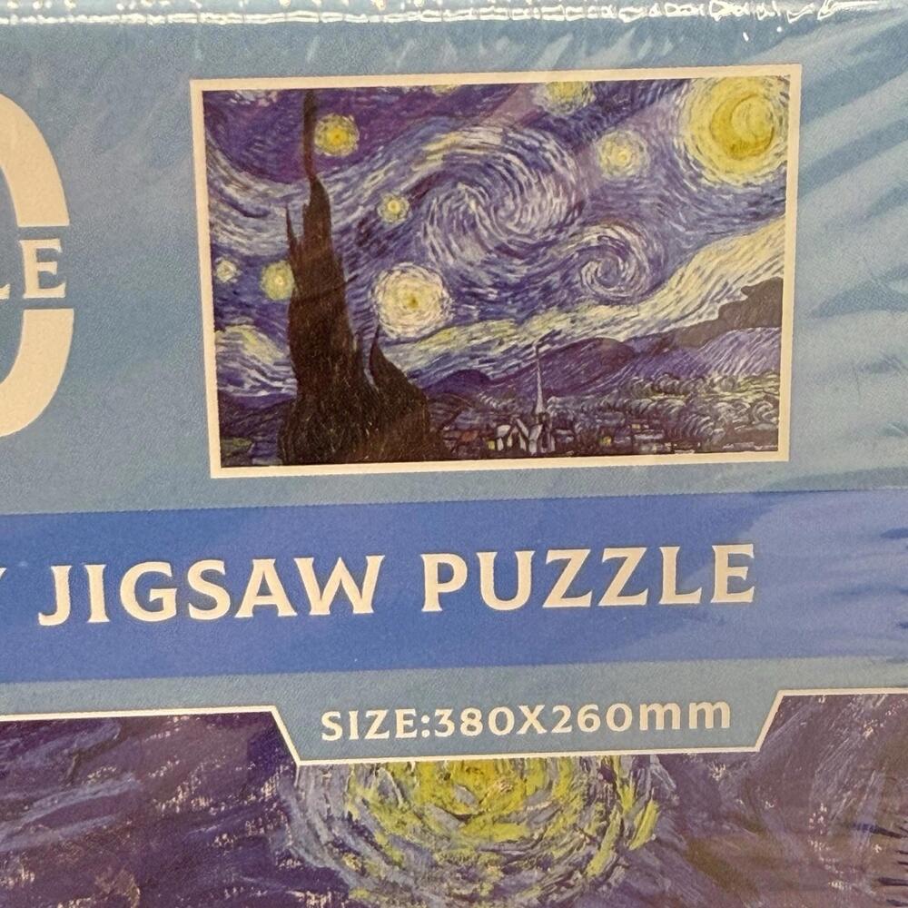 Mini Jigsaw Puzzle 1000 Pieces for Adults Van Gogh the Starry Night Environmenta - Picture 4 of 4